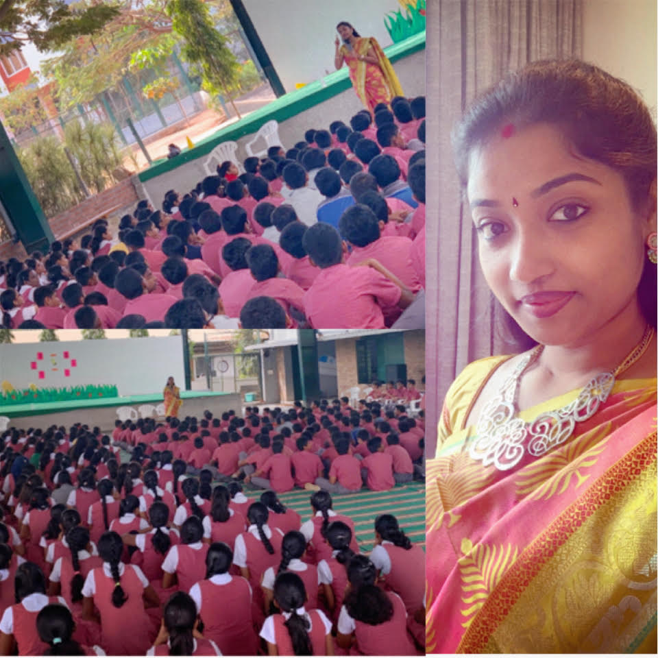 Dr Saranya Jaikumar speaking at an event