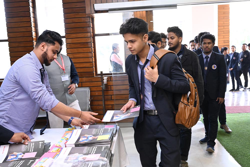 Students collecting fundraising forms at Meghalaya Smiles