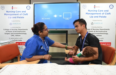 Two Indian nurses training