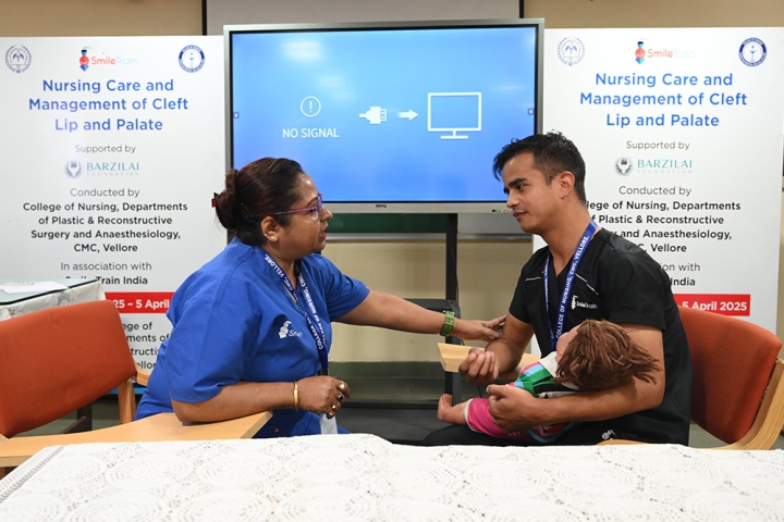 Two Indian nurses training