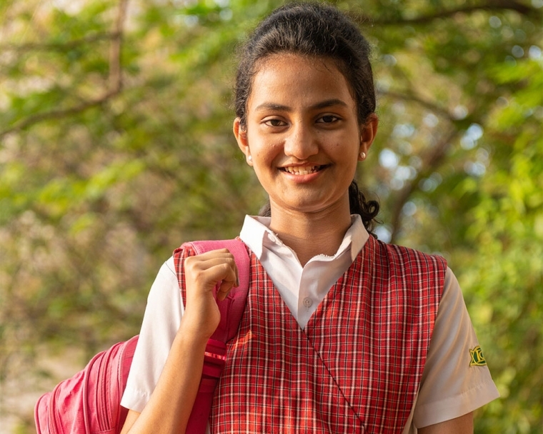 Bhargavi smiling and going to school after cleft surgery