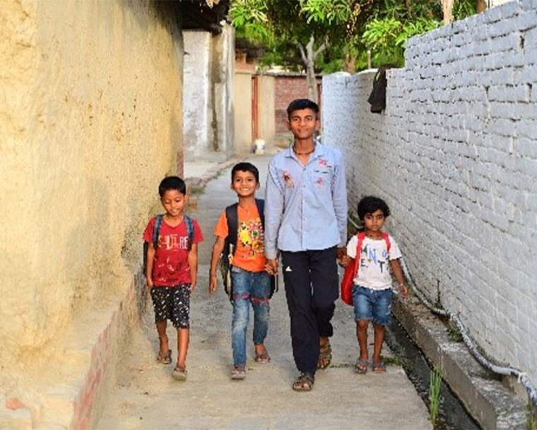 Monu walking after cleft surgery